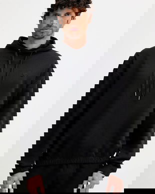 BOSS hanorac de bumbac culoarea verde, cu glugă, uni, 50544099