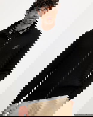 BOSS Orange cardigan din amestec de cașmir culoarea negru, 50543692