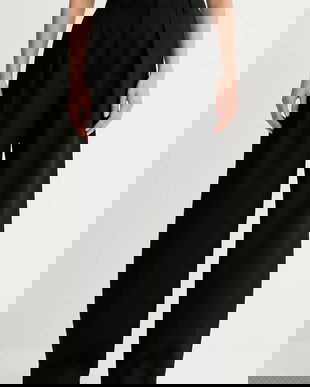 Miss Sixty pantaloni de lână culoarea negru, lat, high waist, 6S3PJ57700