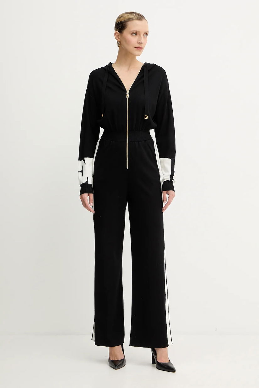 Elisabetta Franchi salopetă culoarea negru, KT61S56E2