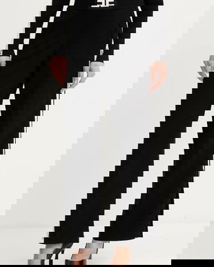 Elisabetta Franchi pantaloni de trening culoarea negru, cu imprimeu, KP69S56E2