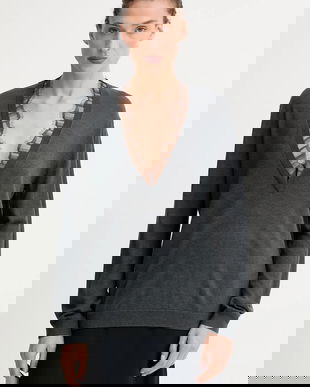 IRO pulover din amestec de lână culoarea gri, light, WP12HABY