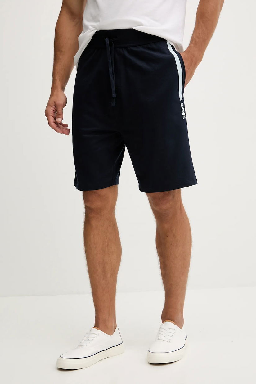 BOSS pantaloni scurți din bumbac lounge culoarea bleumarin, 50545560