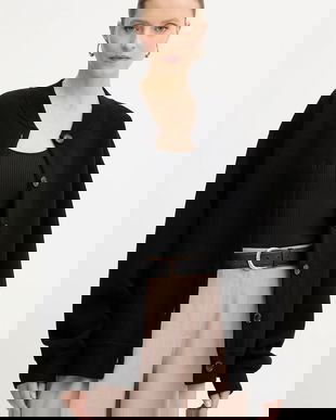 BOSS cardigan din lână culoarea negru, 50543544