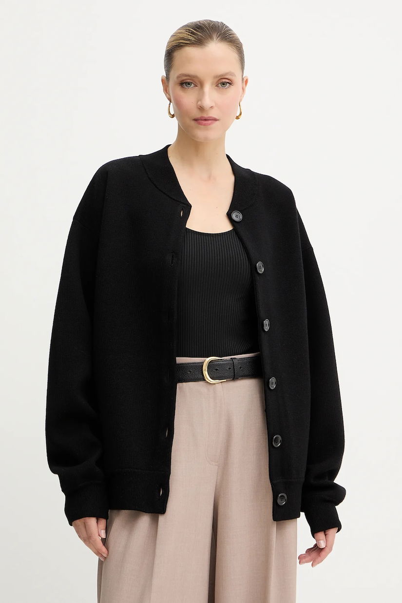 BOSS cardigan din lână culoarea negru, 50543544