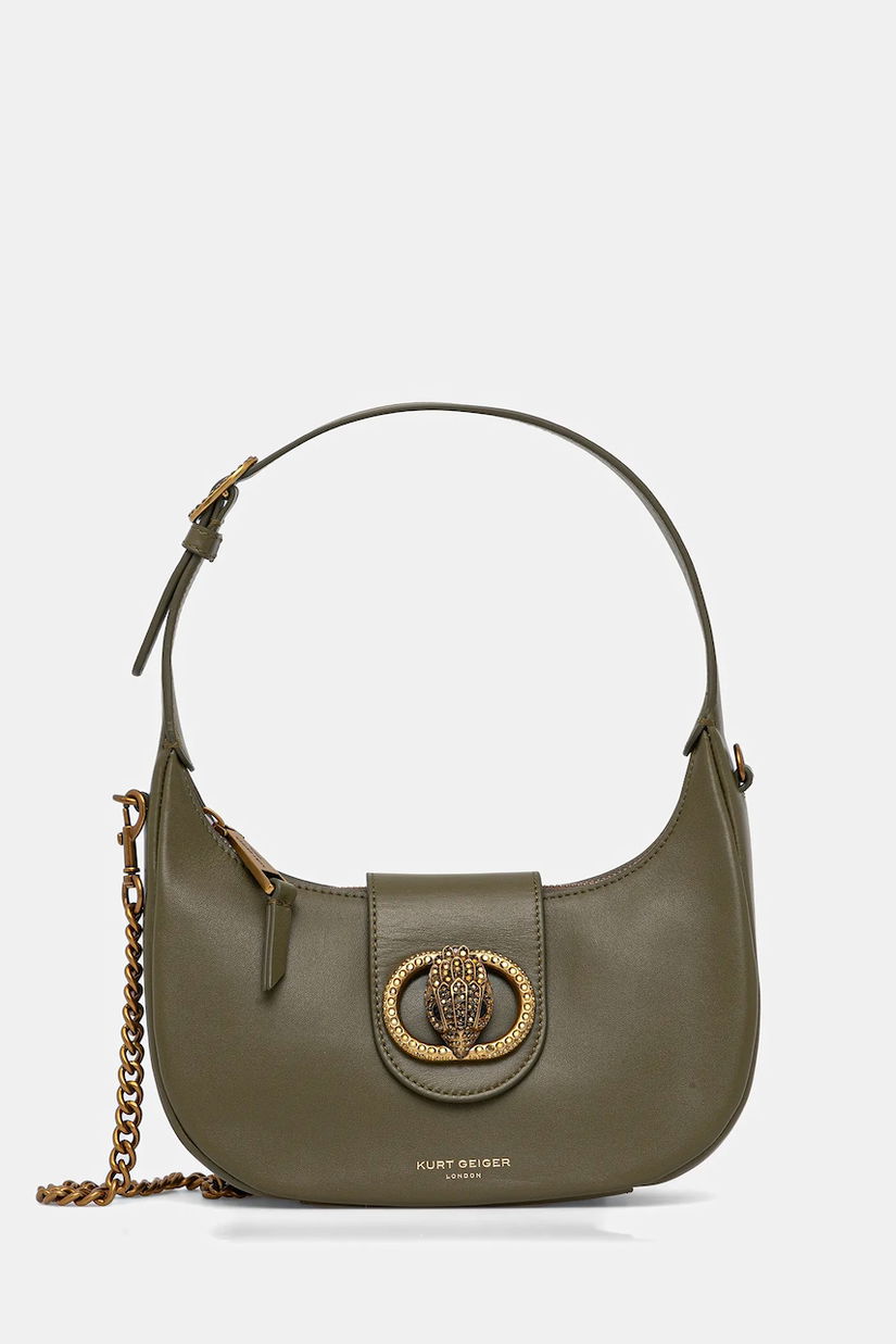 Kurt Geiger London poșetă CHELSEA culoarea verde, 3601176109
