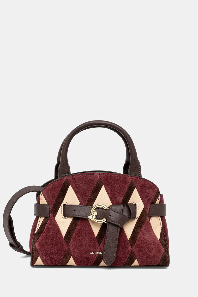 Coccinelle poșetă de piele SABINE culoarea bordo, E1.TLD.18.03.01