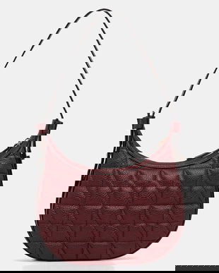 Geox poșetă de piele MARYEMY culoarea bordo, D56ZSA 00046