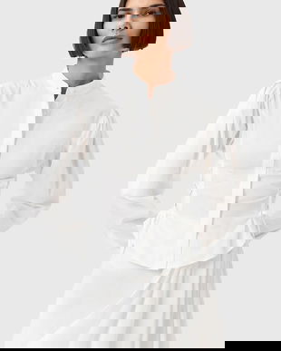 AllSaints cămașă din bumbac EVANNA culoarea alb, slim, W016PD