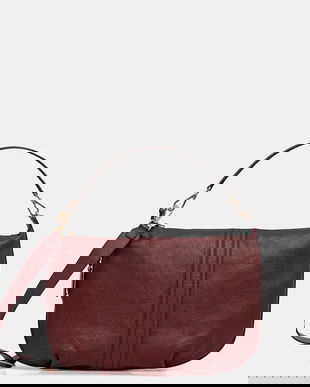 Geox poșetă de piele AURELYI culoarea bordo, D36KYA 00046