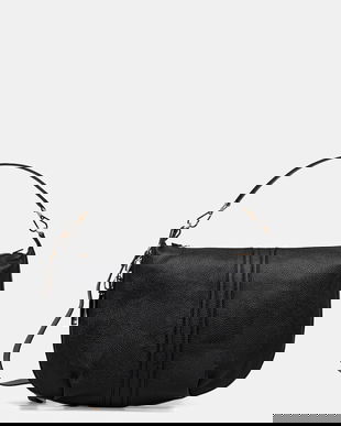 Geox poșetă de piele AURELYI culoarea negru, D36KYA 00046