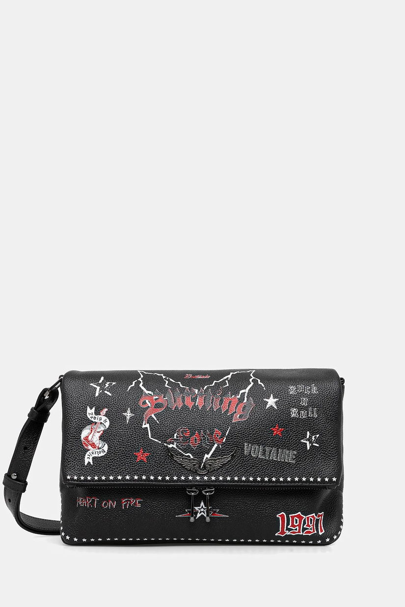 ZADIG&VOLTAIRE poșetă de piele culoarea negru, LWBA04149