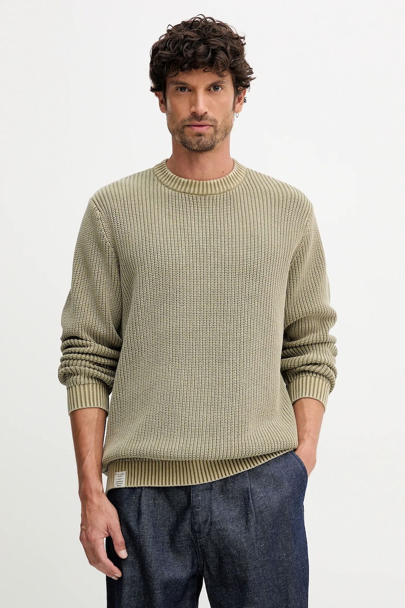Pepe Jeans pulover de bumbac culoarea verde, călduros, PM7000022