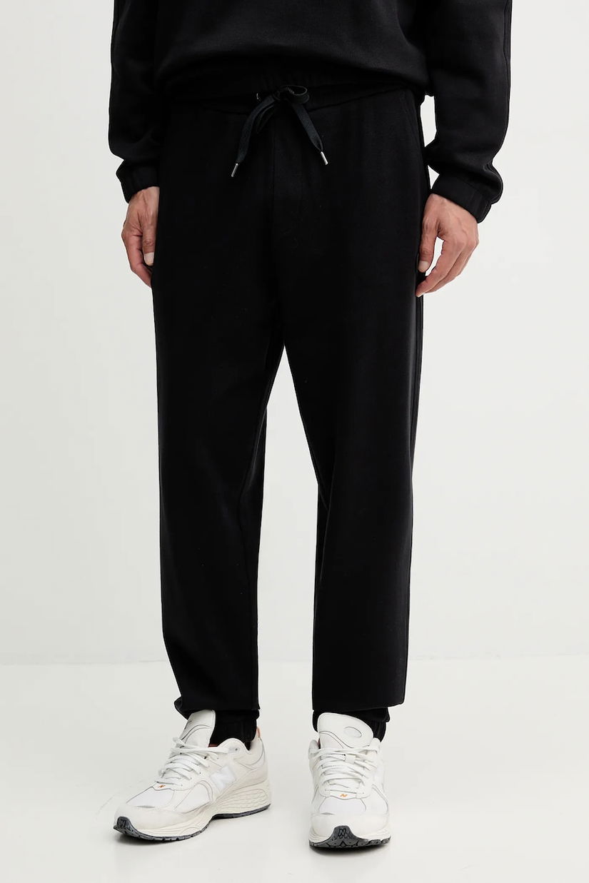BOSS pantaloni de trening din bumbac culoarea negru, uni, 50544109