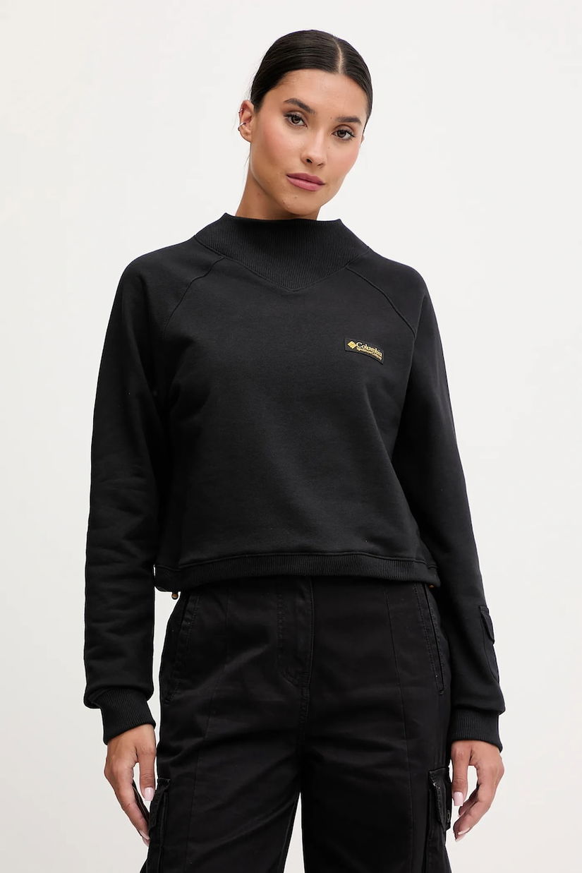 Columbia hanorac de bumbac High Cascades culoarea negru, uni, 2136421