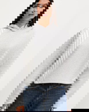 adidas Originals bluză 3-Stripes culoarea gri, cu glugă, melanj, JW3596