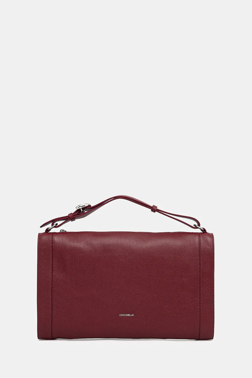 Coccinelle poșetă de piele ELINOR culoarea bordo, E1.TL5.12.02.01