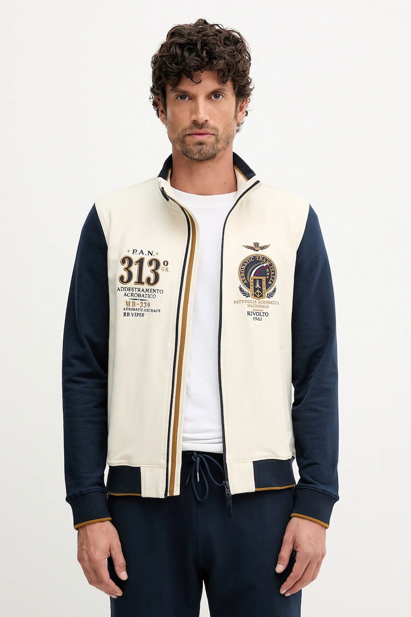 Aeronautica Militare bluză culoarea bej, cu imprimeu, FE2062UF00662