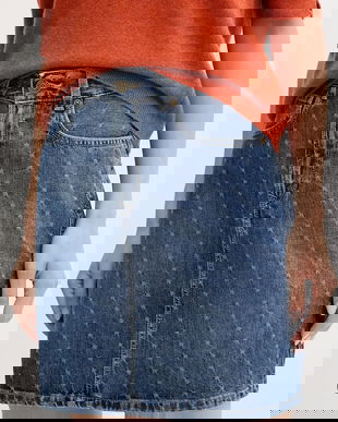 Pepe Jeans fustă jeans mini, drept, PL90112444F0