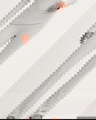 Casall pantaloni de yoga Sublime culoarea gri, melanj, 25245