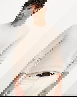 Barbour pulover de lână culoarea bej, MKN1666