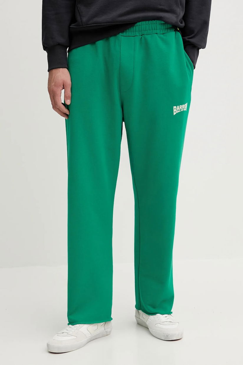 Barrow pantaloni de trening culoarea verde, cu imprimeu, F5BWUAFP045