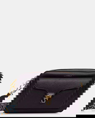 Coccinelle poșetă de piele BEAT culoarea violet, E1.NOF.15.06.01