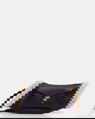 Coccinelle poșetă de piele BEAT culoarea violet, E1.TDK.15.01.01