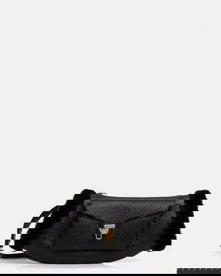 Coccinelle poșetă de piele BEAT culoarea negru, E1.TDK.15.01.01