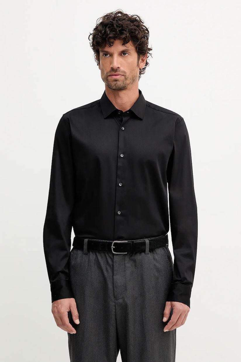 Joop! cămașă culoarea negru, cu guler clasic, slim, 30044608