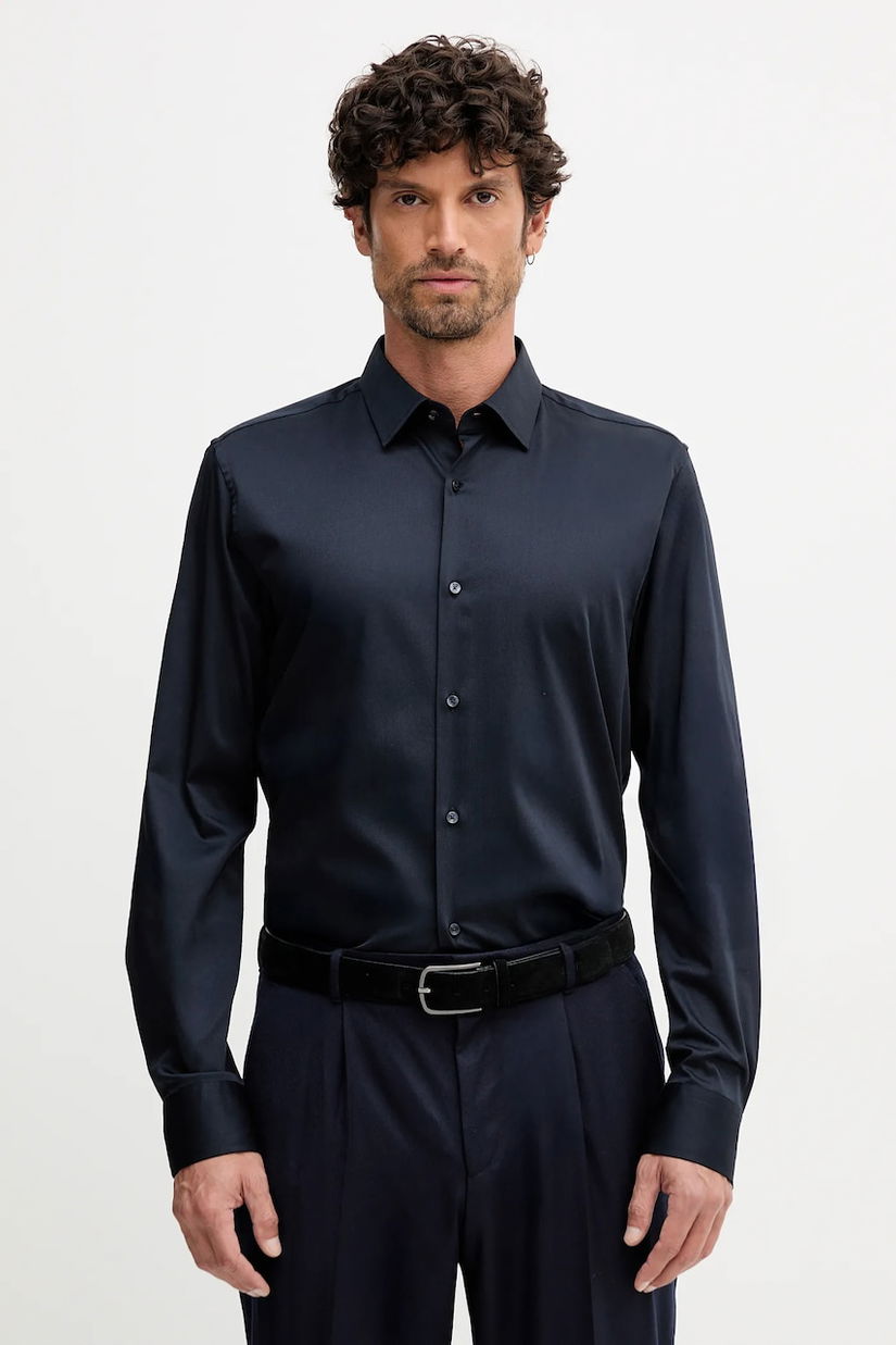 Joop! cămașă culoarea bleumarin, cu guler clasic, slim, 30044608