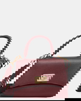 Geox poșetă de piele CICLAMINIA culoarea maro, D45K5A 00043