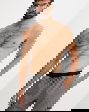 BOSS pantaloni scurți de baie culoarea gri, 50514429