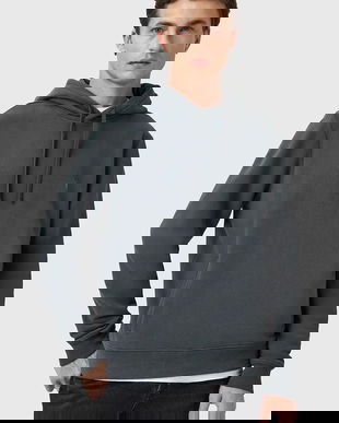 AllSaints hanorac de bumbac RAVEN OTH HOODY cu glugă, uni, M003NZ