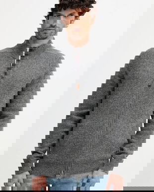 Barbour pulover de lână culoarea negru, MKN1590