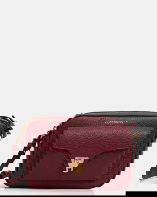 Coccinelle poșetă de piele culoarea bordo, E1 MF6 55 04 01