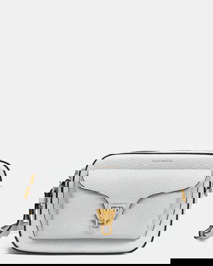 Coccinelle poșetă de piele culoarea bej, E1 MF6 15 02 01