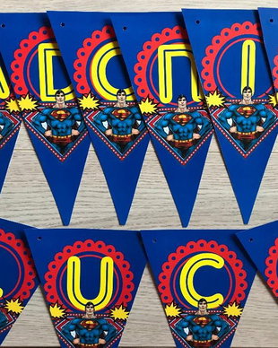 Ghirlanda personalizata Superman