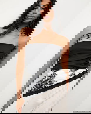 Answear.LAB esarfa de matase culoarea alb, modelator