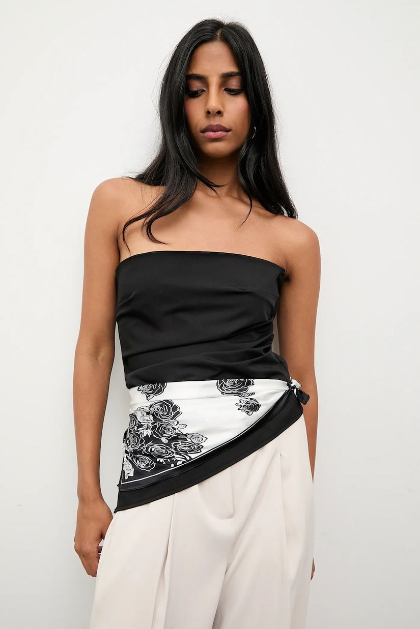 Answear.LAB esarfa de matase culoarea alb, modelator