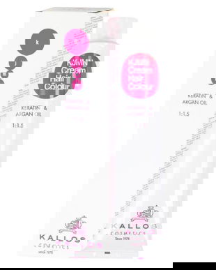 Vopsea Permanenta - Roscat Carmin - Kallos KJMN Cream Hair Colour, nuanta 6.65 Carmine Red, 100 ml