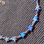 Bratara argint lapis lazuli safir stele minimalista boho chic trendy - Transport gratuit