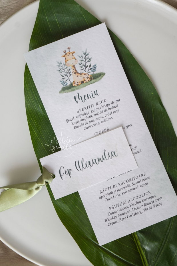 Place card Safari