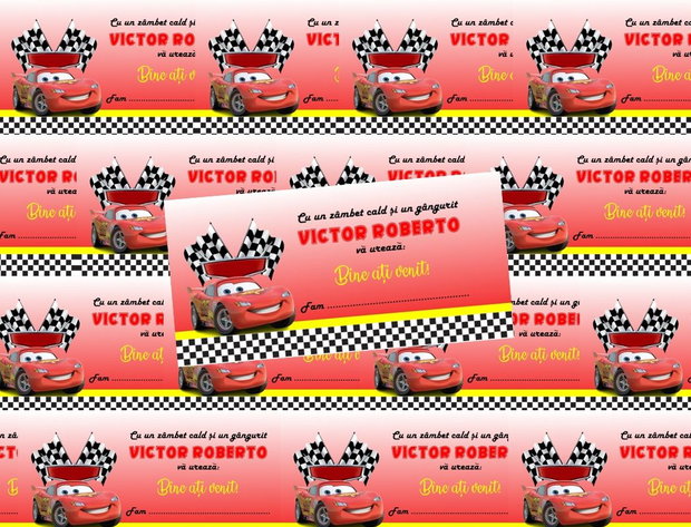 Invitatii petrecere aniversara Cars