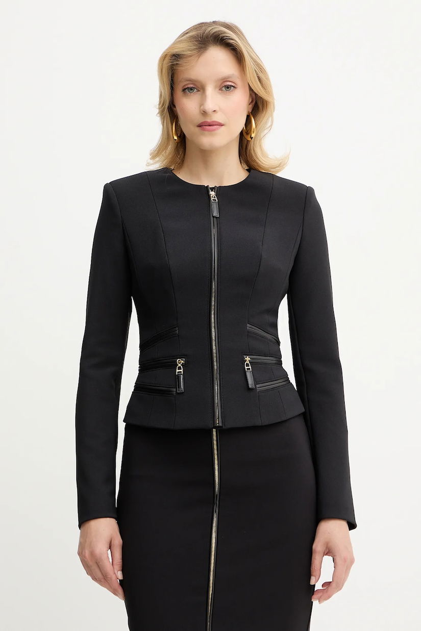 Elisabetta Franchi sacou culoarea negru, un singur rând de nasturi, uni, GI17356E2