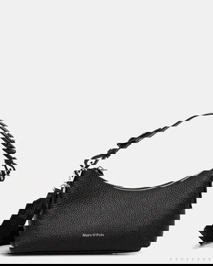 Marc O'Polo poșetă de piele culoarea negru, 50819650801109