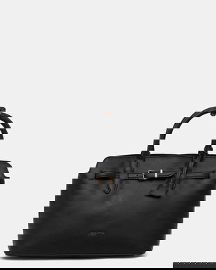 Marc O'Polo poșetă de piele culoarea negru, 50818770201104