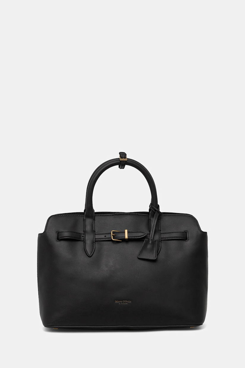 Marc O'Polo poșetă de piele culoarea negru, 50818770201104