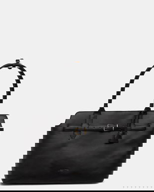 Marc O'Polo poșetă de piele culoarea negru, 50818770301104