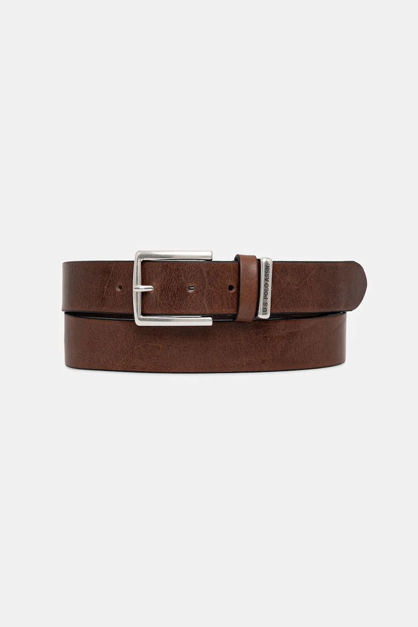 U.S. Polo Assn. curea de piele Hitchcock culoarea maro, AIUH32318MHA